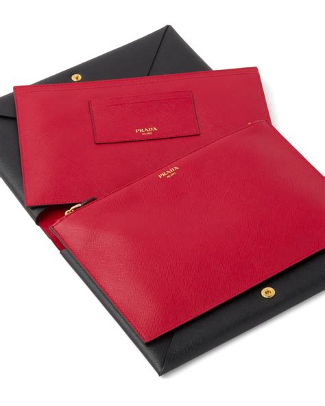 prada saffiano document holder|Prada saffiano zipper wallet.